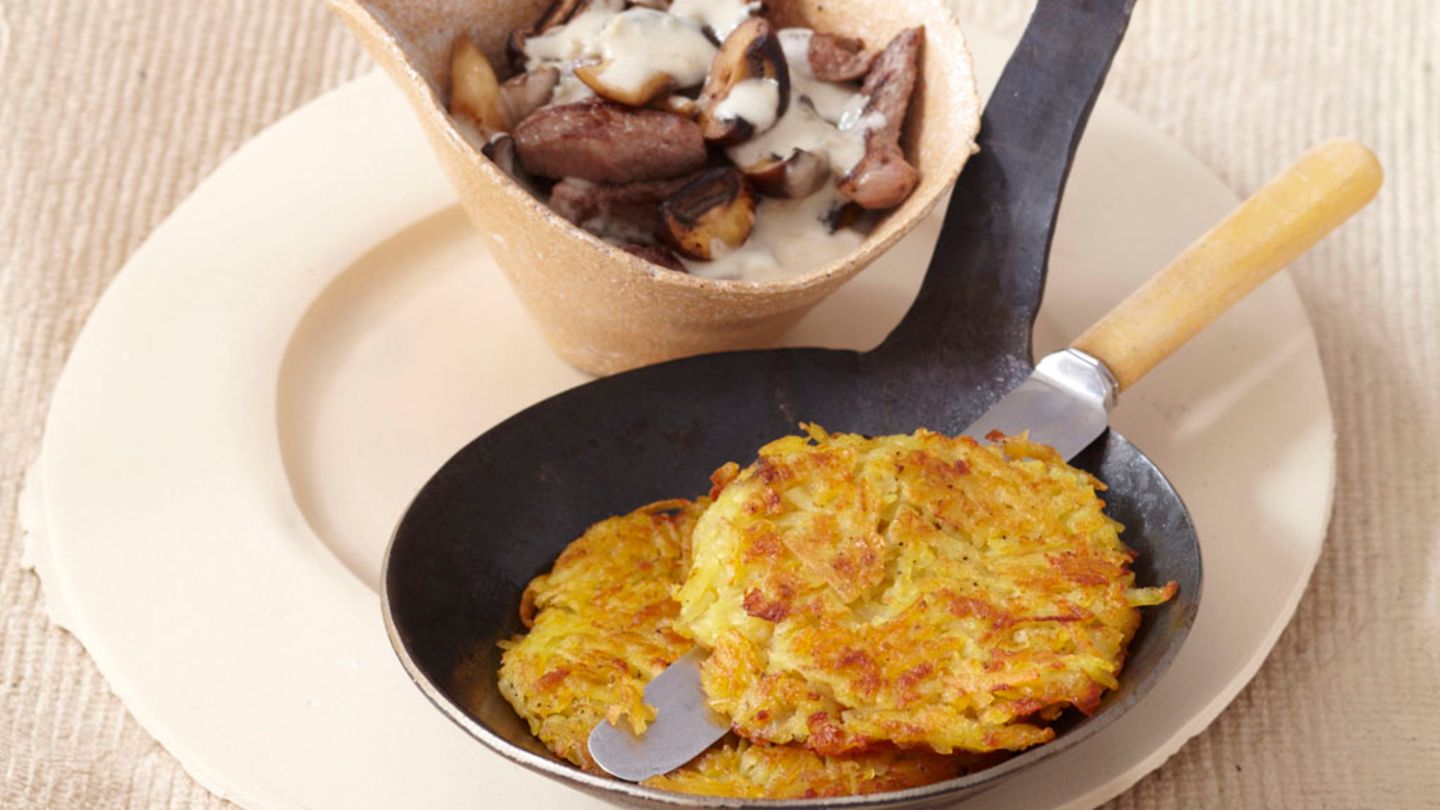 Rösti mit Kalbsgeschnetzeltem Rezept - [ESSEN UND TRINKEN]