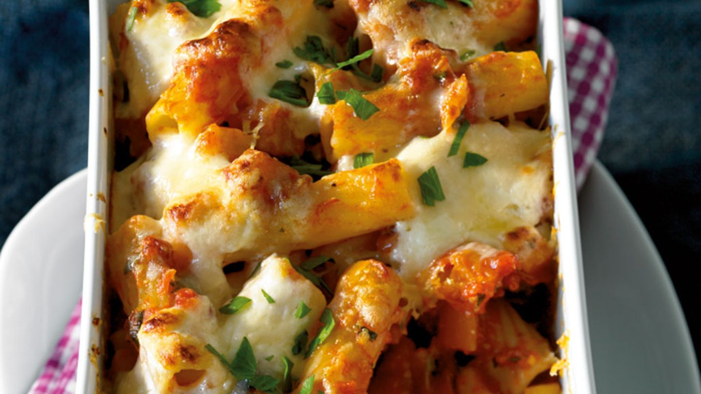 Überbackene Gemüsenudeln Rezept