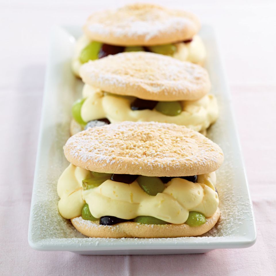 Trauben-Biskuit-Burger