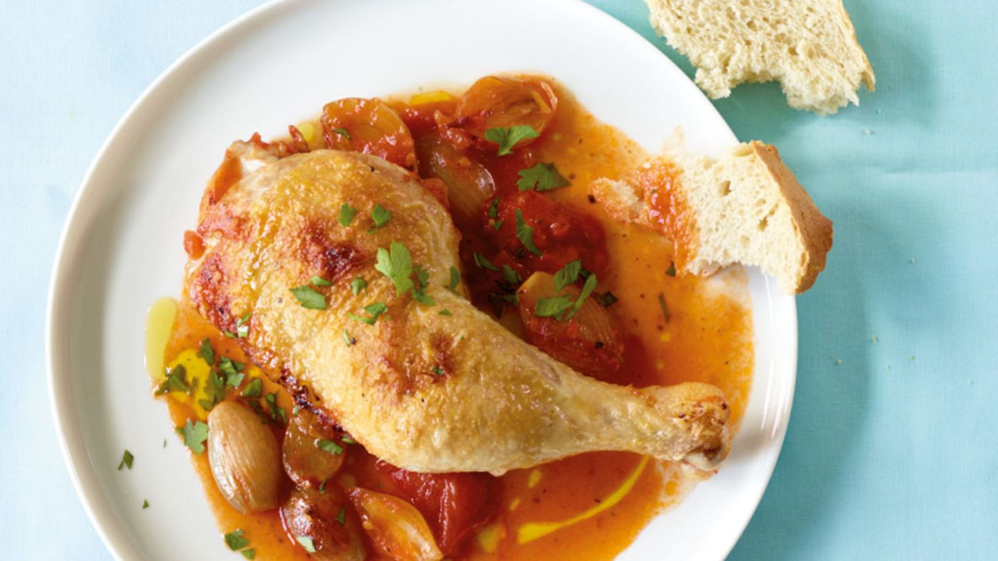 Tomaten-Wermut-Hähnchen Rezept