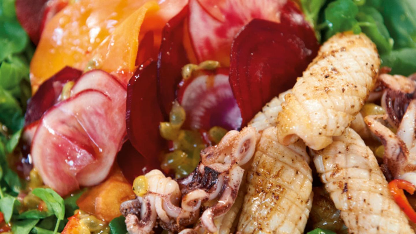 Rote-Bete-Salat mit Calamaretti Rezept