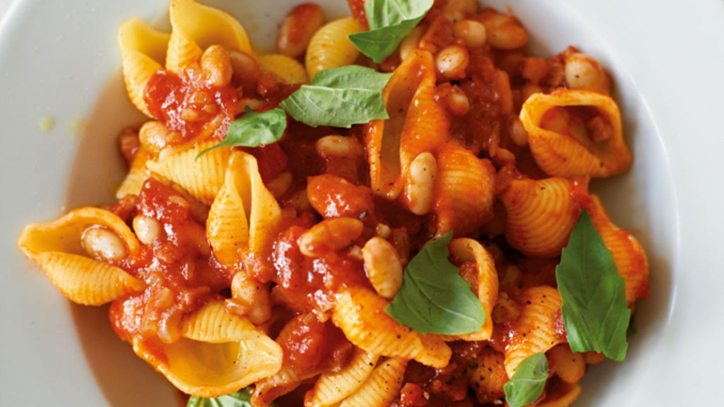 Bohnen-Speck-Pasta Rezept