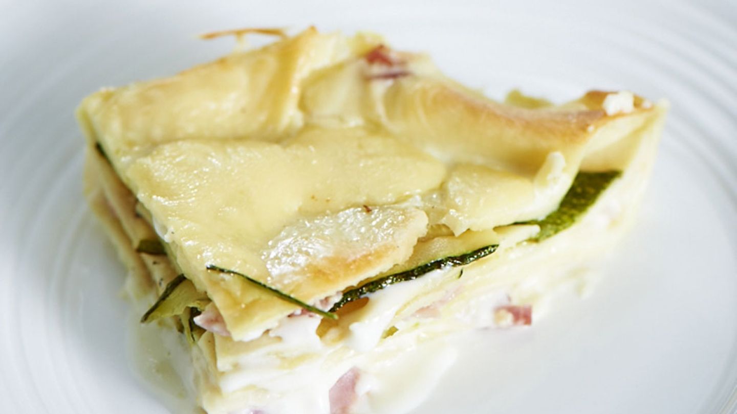 Lasagne mit Zucchini und Schinken Rezept