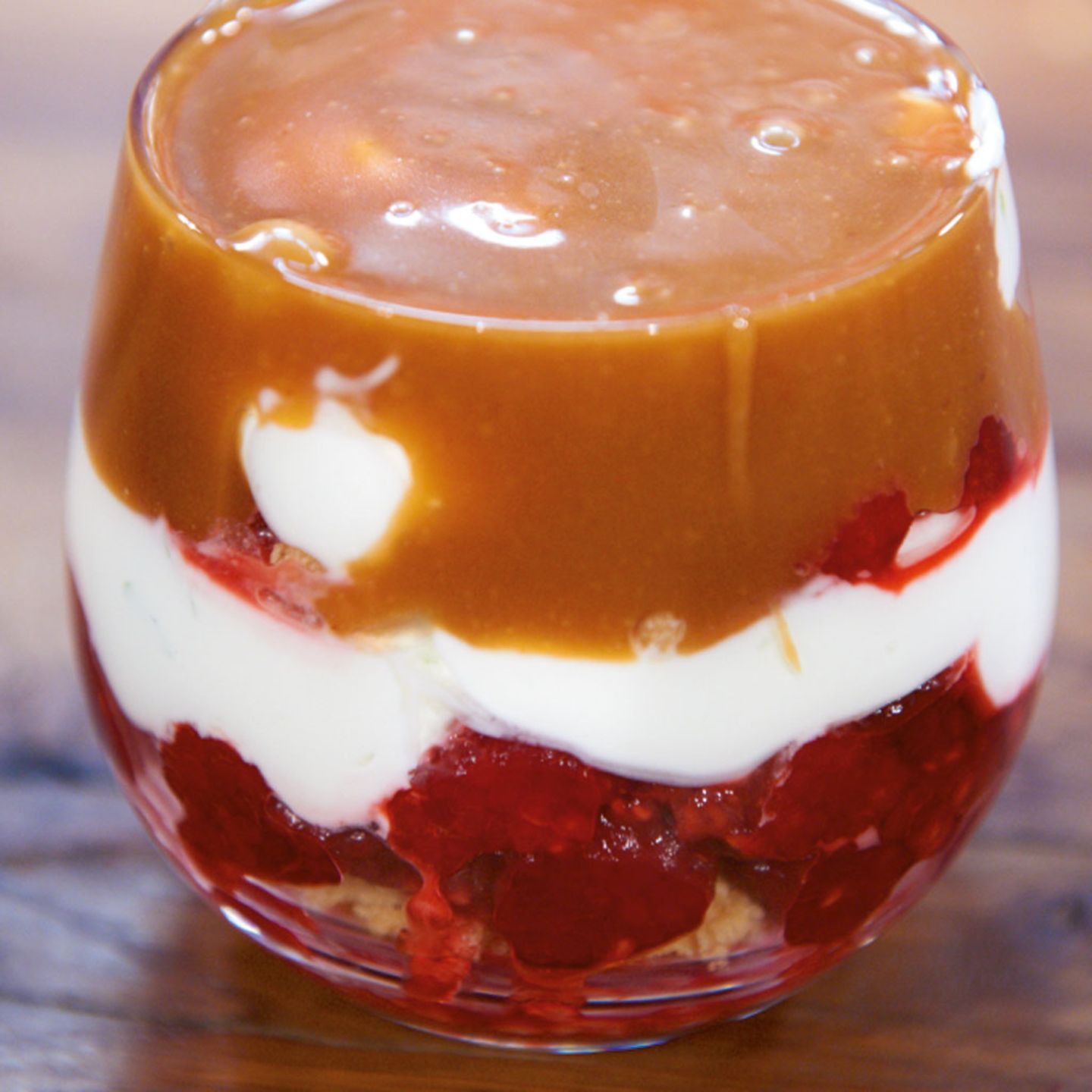 Frischkäse-Karamell-Trifle
