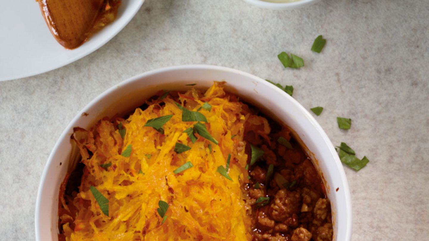 Kürbis-Hack-Auflauf Rezept
