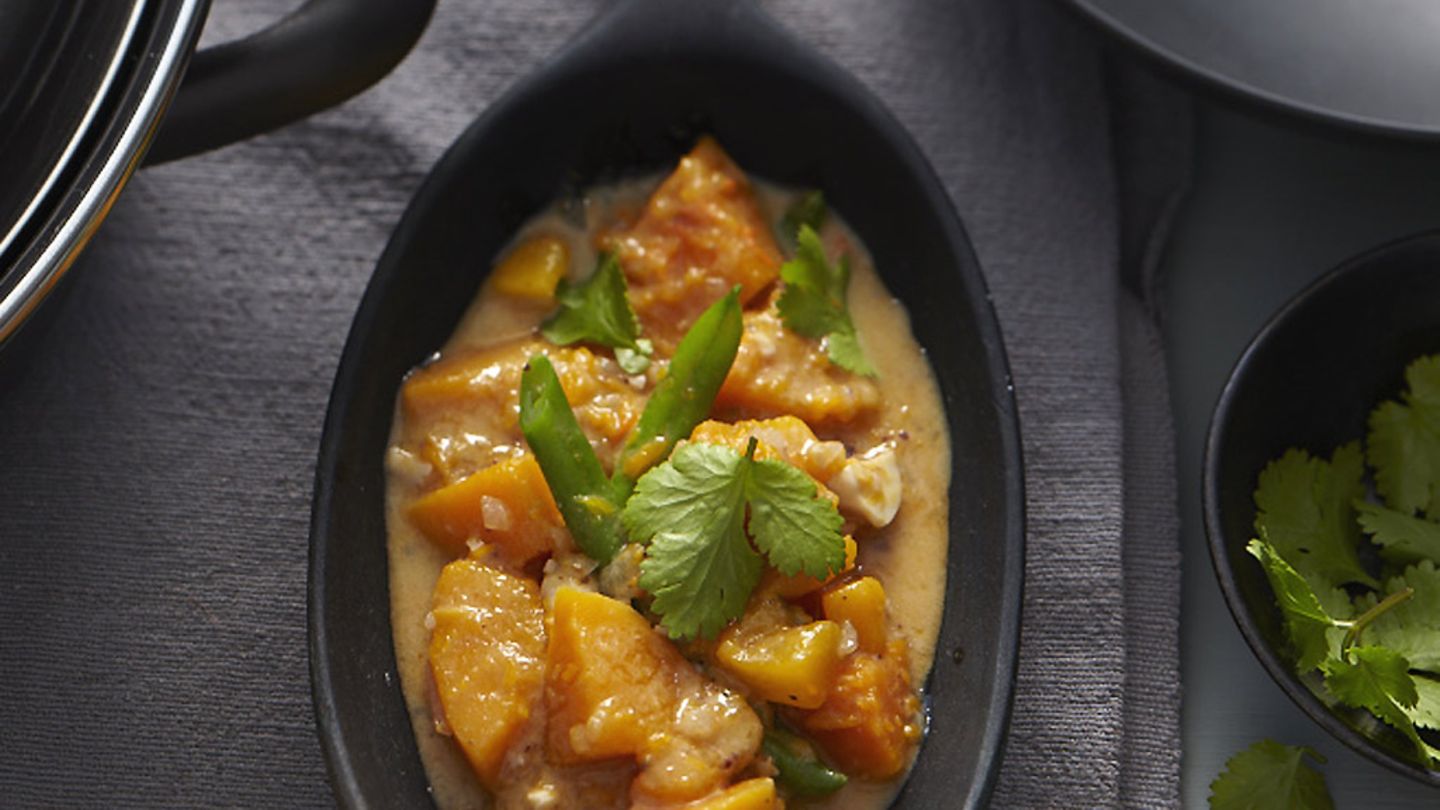 Kürbis-Curry mit Mango Rezept