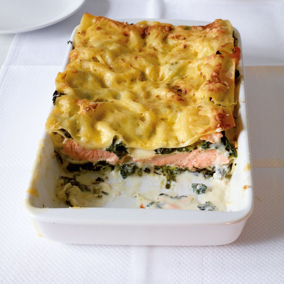 Lachs-Spinat-Lasagne