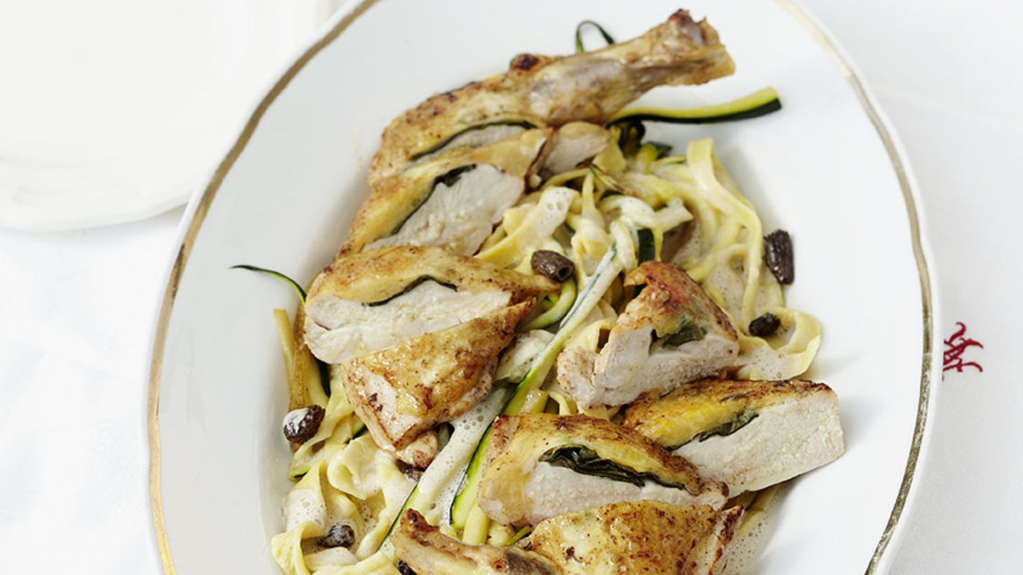 Fettuccine mit Morcheln und Perlhuhnbrust Rezept