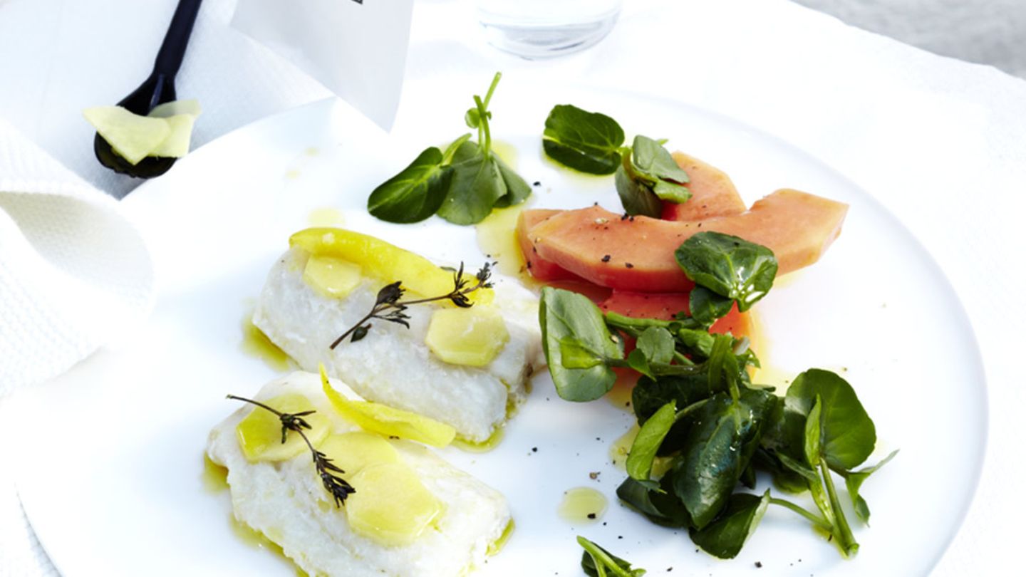 Skrei mit Zitronen-Thymian-Öl Rezept