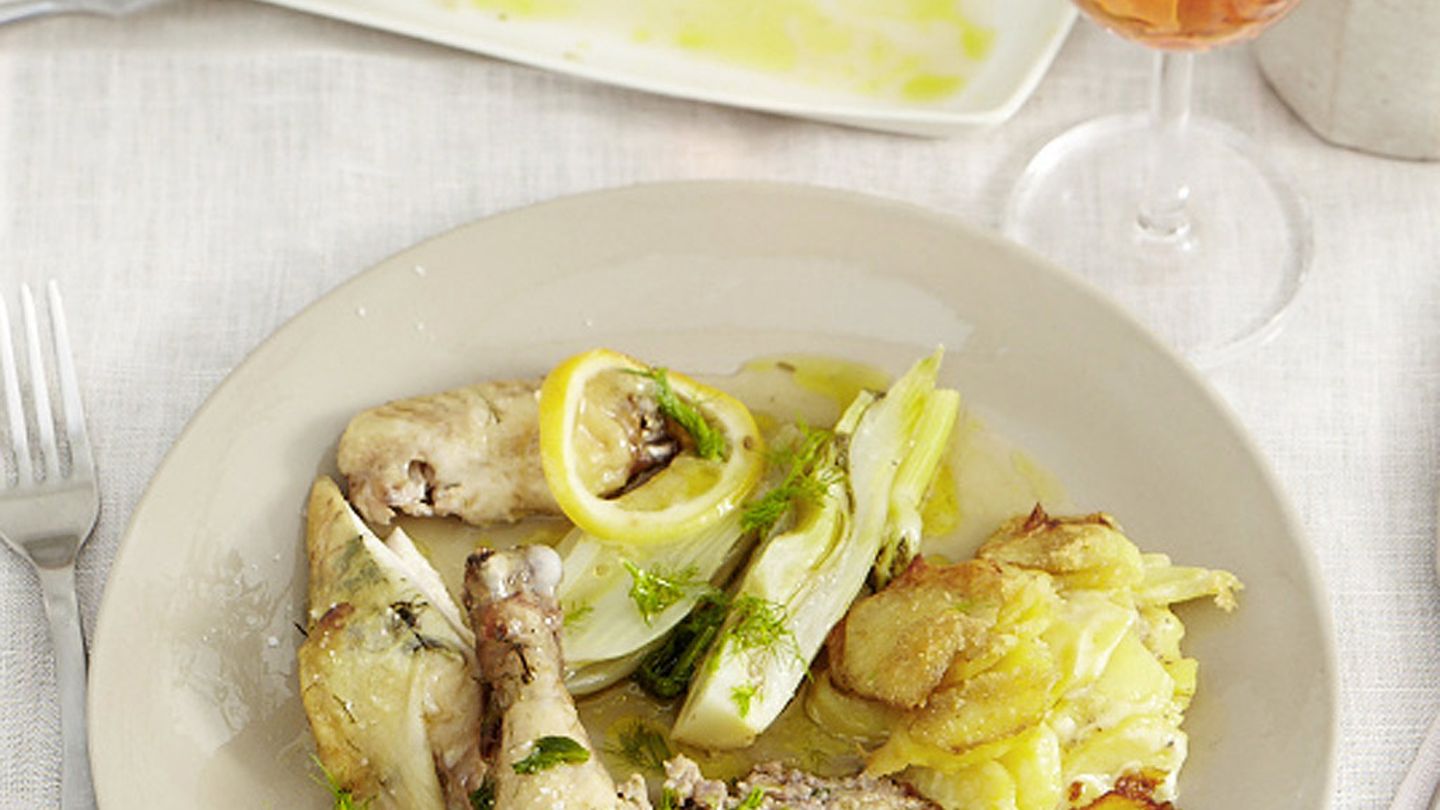Gefüllte Fenchel-Poularde Rezept