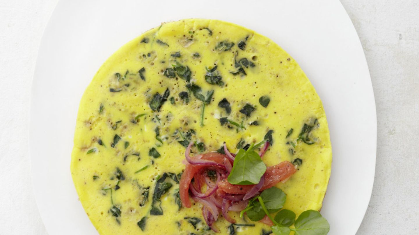 Omelette mit Brunnenkresse Rezept