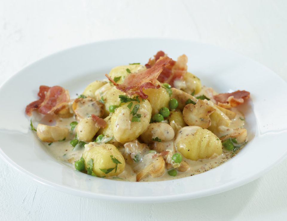 Gnocchi mit Pilzrahm Gnocchi mit Pilzrahm