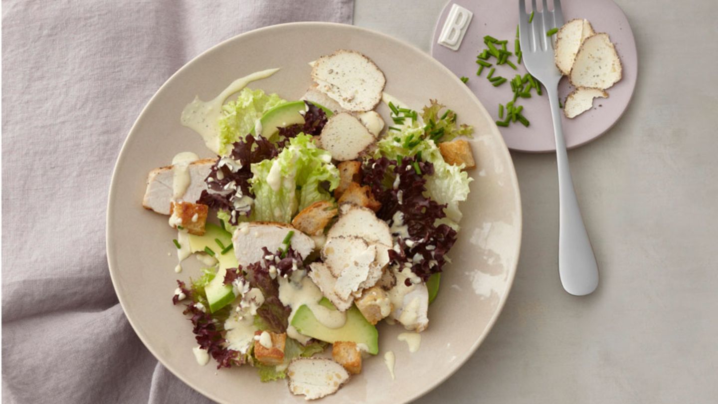 Salat mit Hähnchen und Belper Knolle Rezept