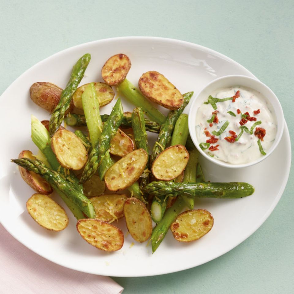 Ofenkartoffeln Mit Spargel Rezept Essen Und Trinken