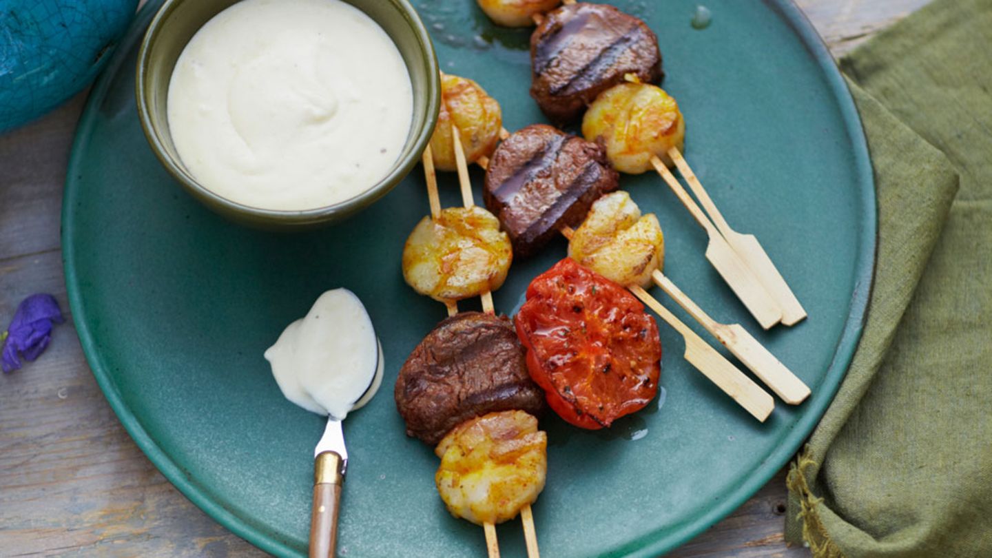 Surf&Turf-Spiesse Rezept
