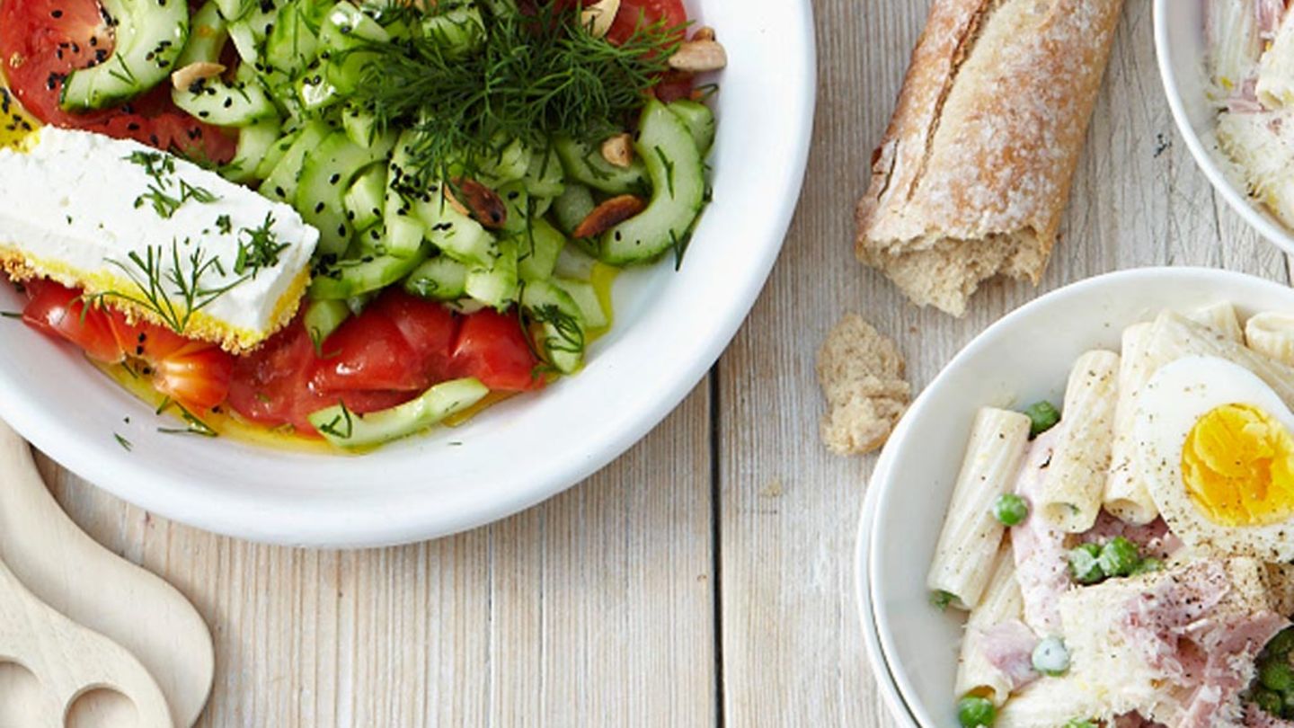 Gurkensalat mit Schafskäse Rezept