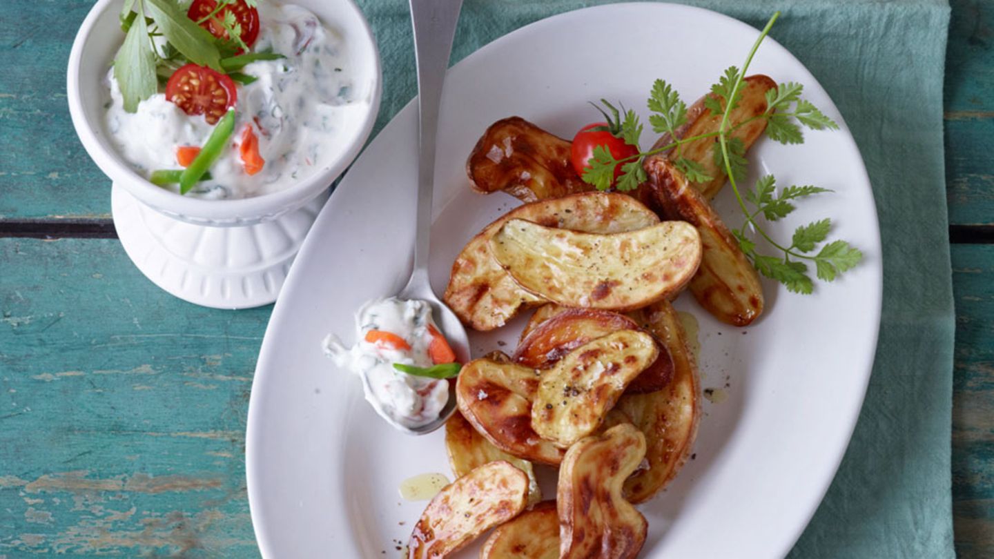 Ofenkartoffeln mit Sommerquark Rezept