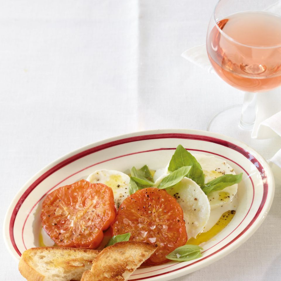 Ofentomaten mit Mozzarella