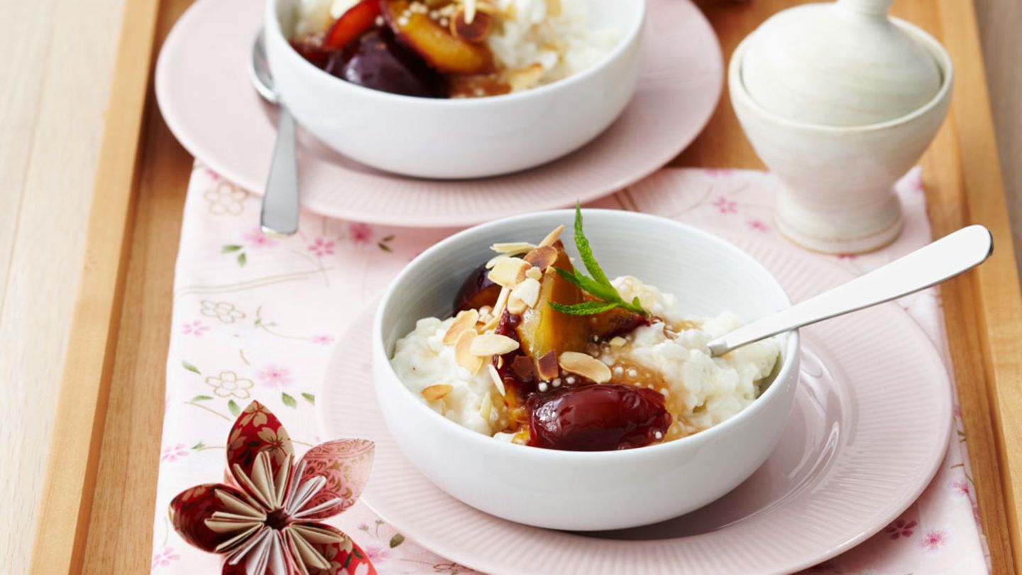 Pflaumenkompott mit Mandelmilchreis Rezept