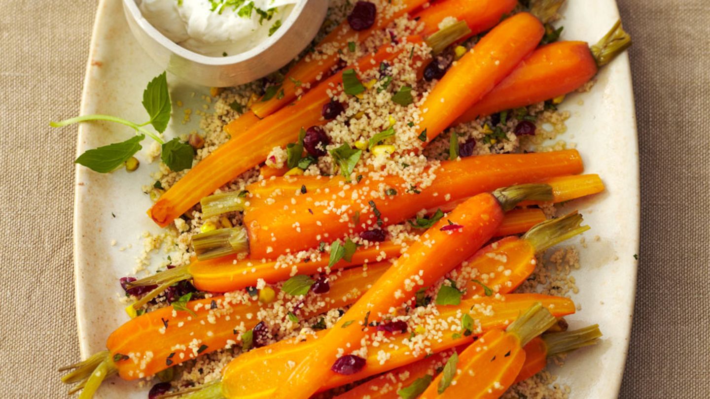 Möhren mit Minz-Couscous Rezept