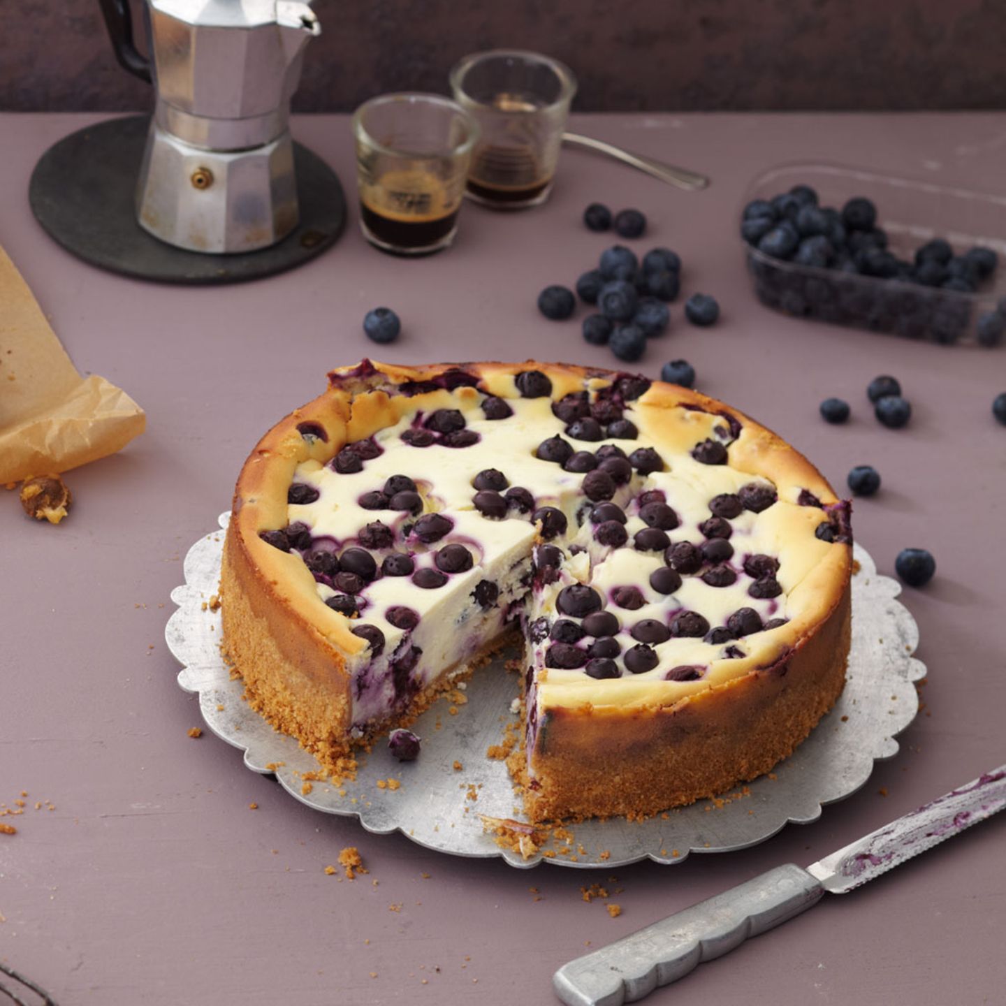 Heidelbeer Kokos Kasekuchen Rezept Essen Und Trinken