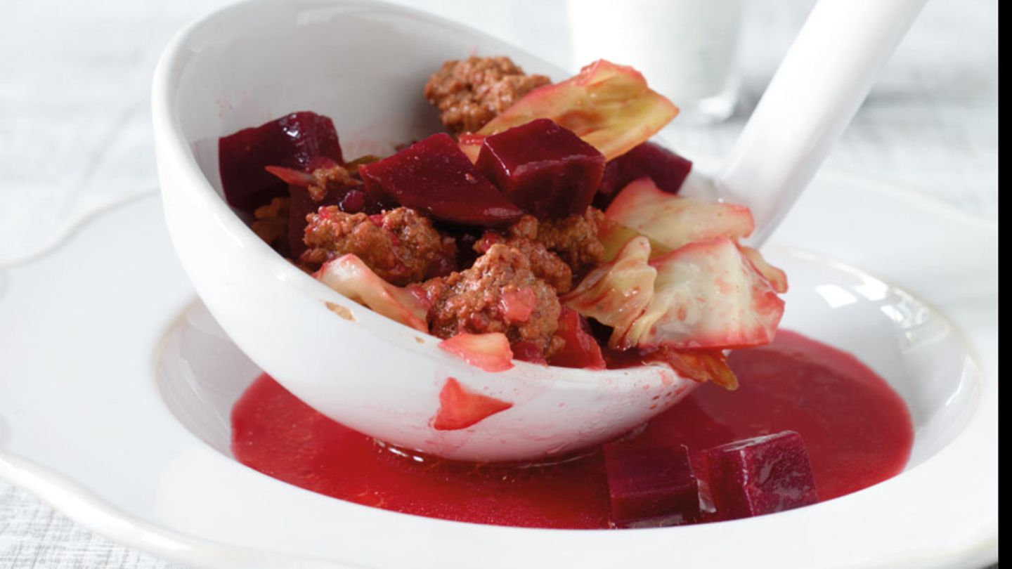 Hackfleisch-Rote-Bete-Topf Rezept