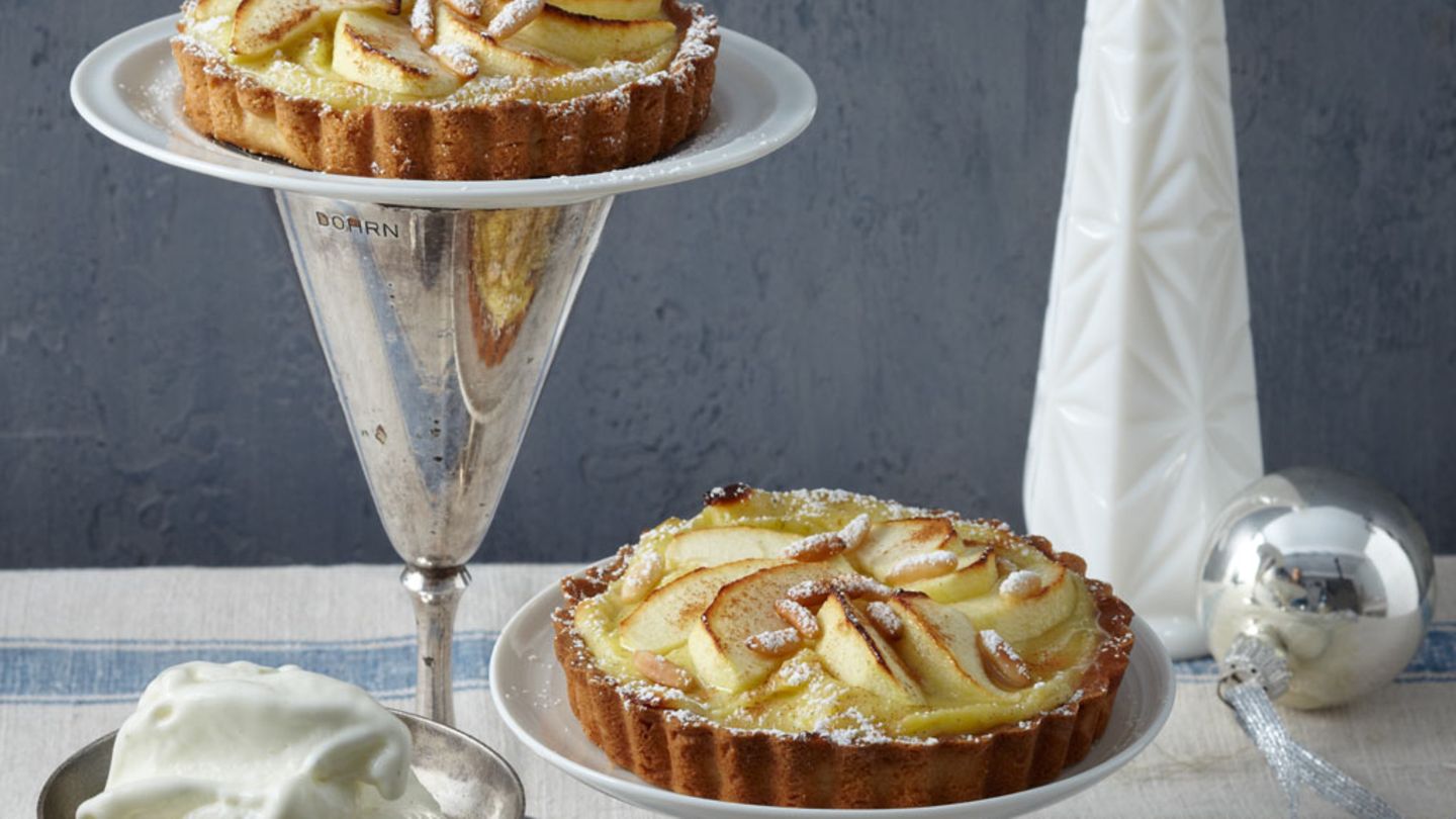 Apfel-Tarte mit Joghurt-Sorbet Rezept