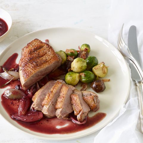 Entenbrust mit Johannisbeersauce