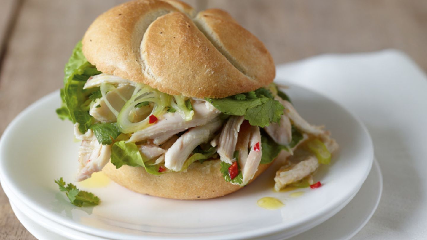 Hähnchensalat-Burger Rezept