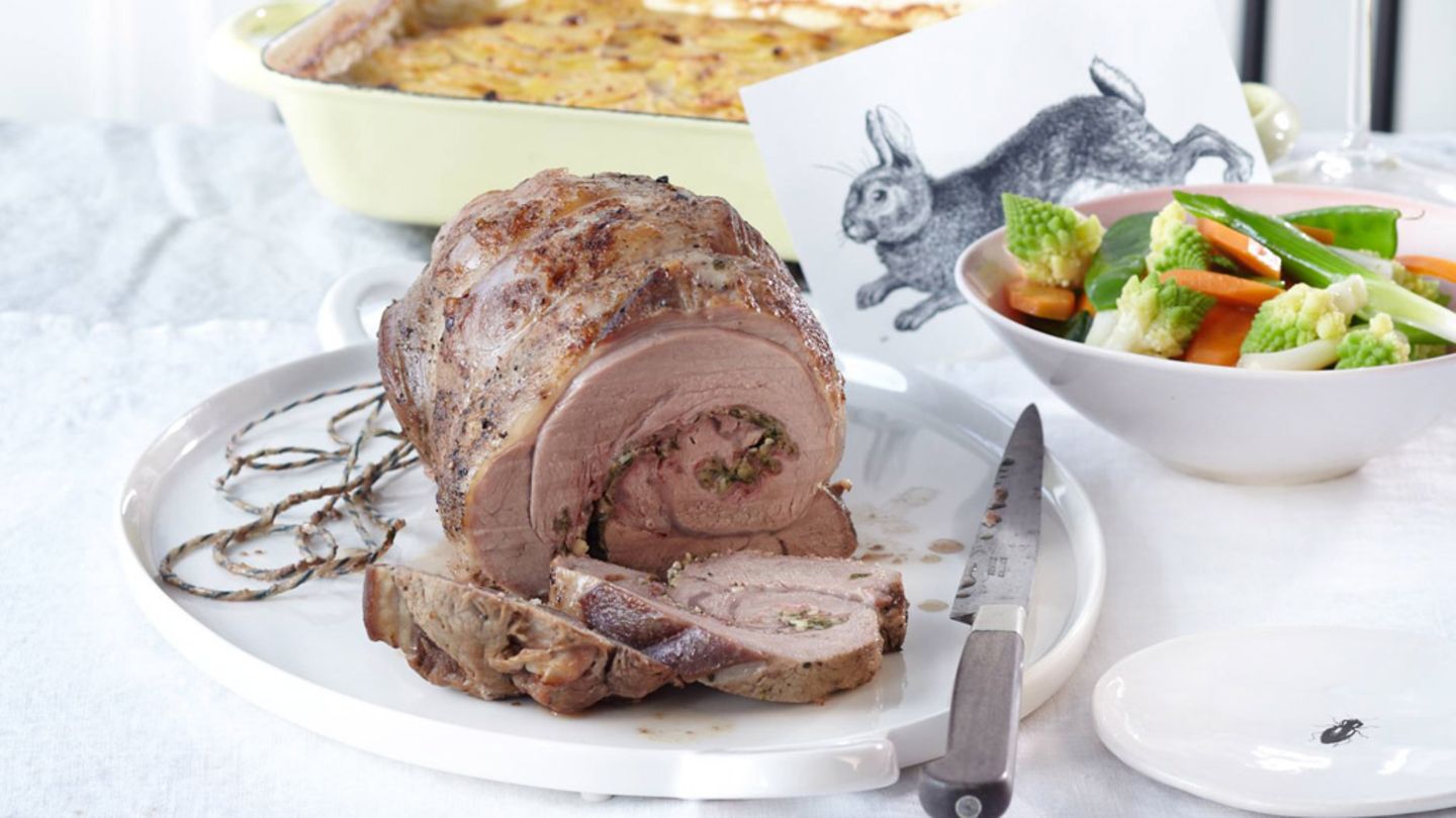 Gefullter Kalbsrollbraten Rezept Essen Und Trinken