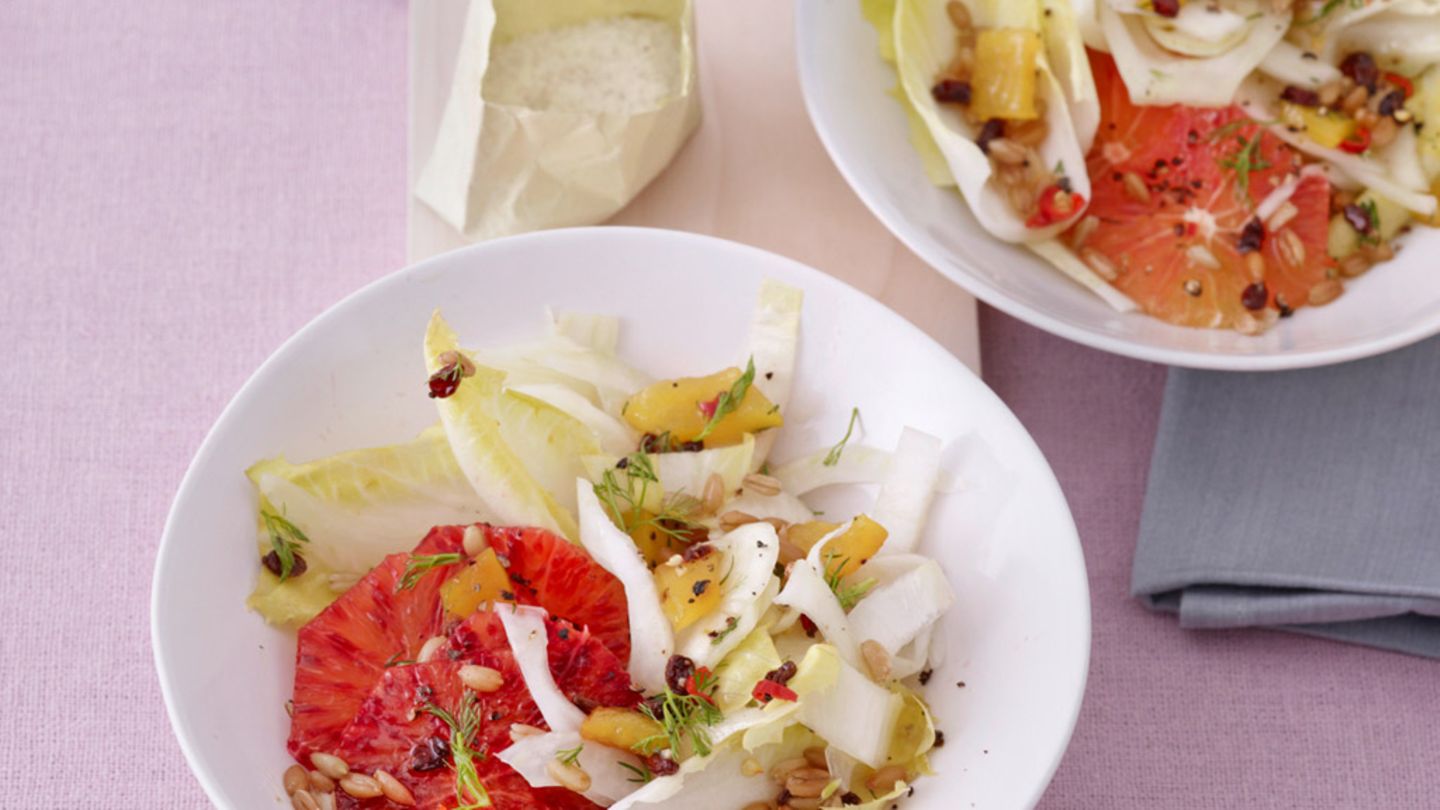 Grünkernsalat mit Fenchel und Berberitzen Rezept