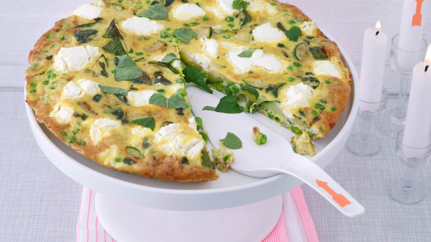 Frittata mit Zucchini und Ziegenfrischkäse Rezept