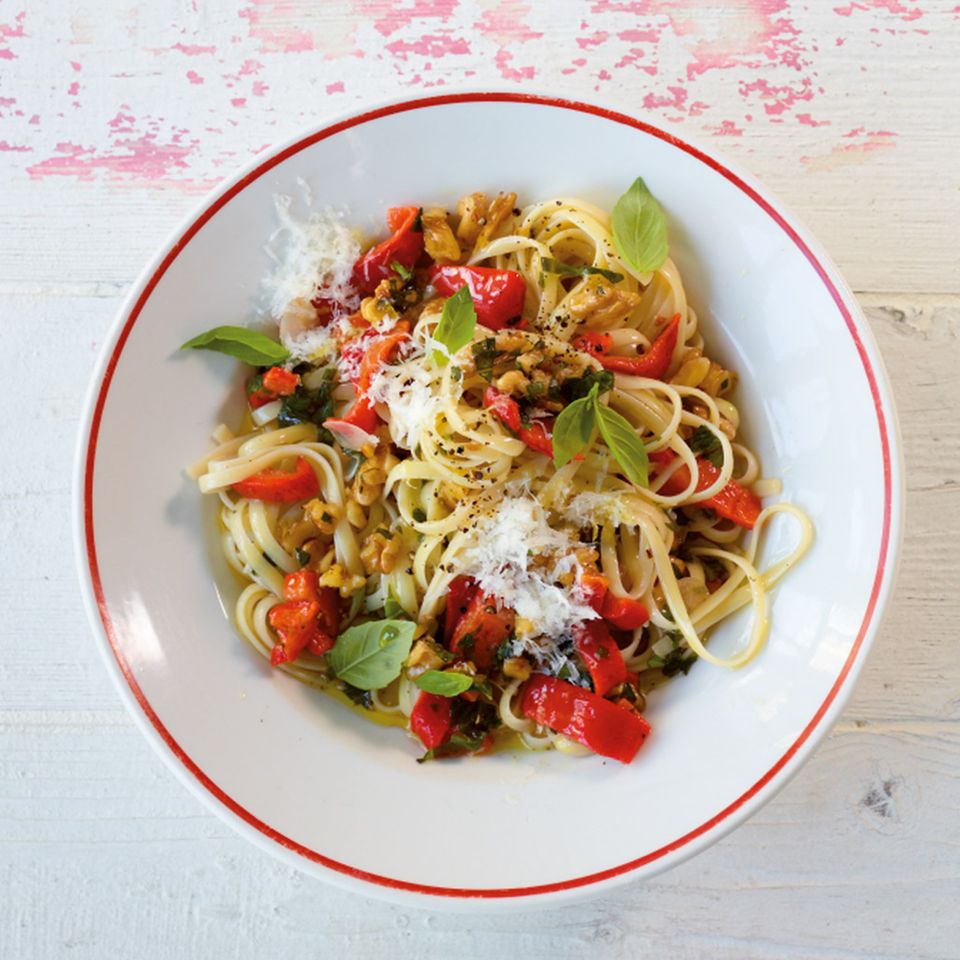 Vegetarische Pasta Essen Und Trinken