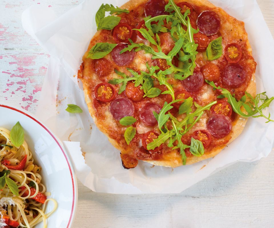Rauke-Salami-Pizza Rauke-Salami-Pizza