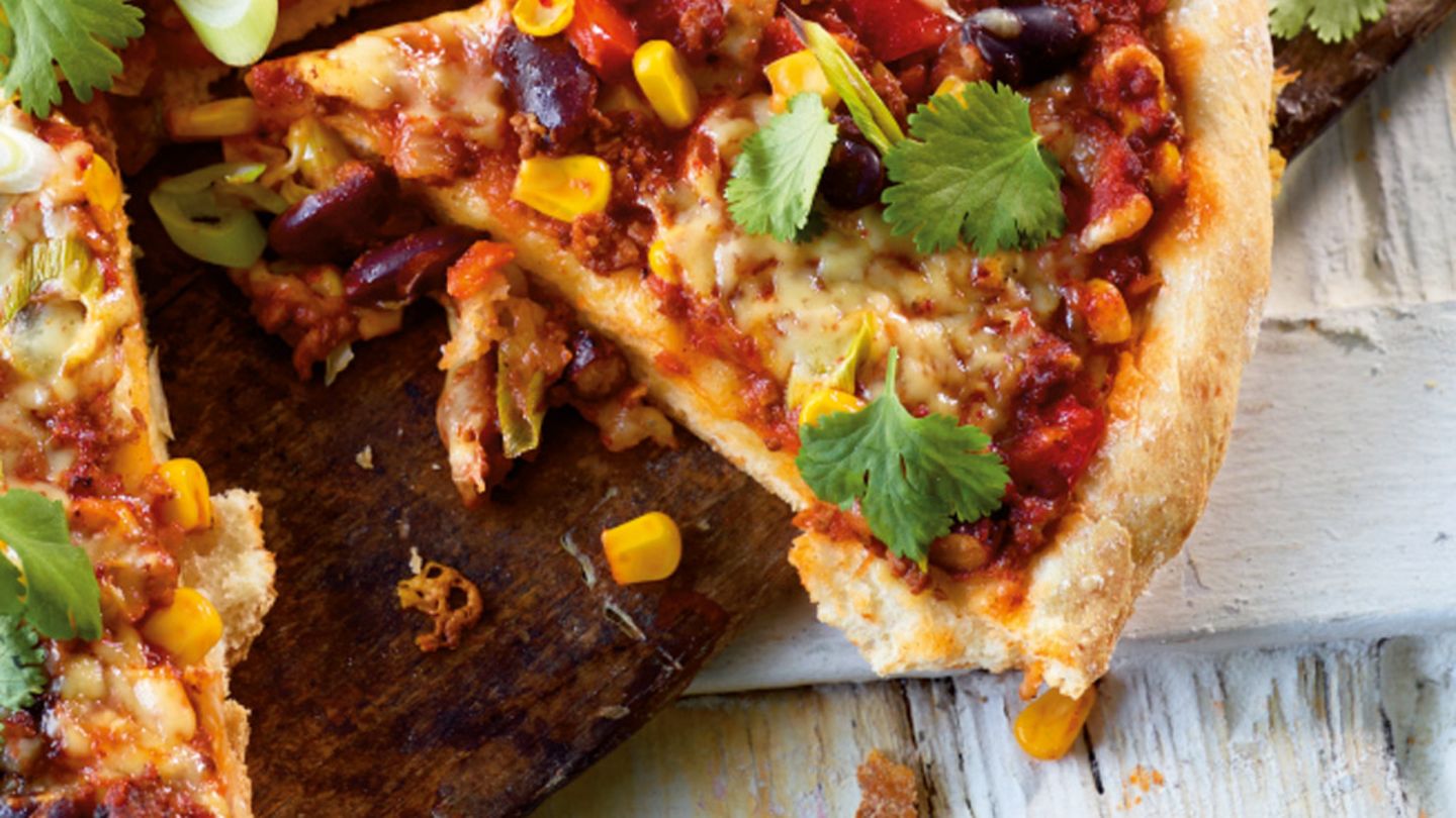 Chili-con-Carne-Pizza Rezept