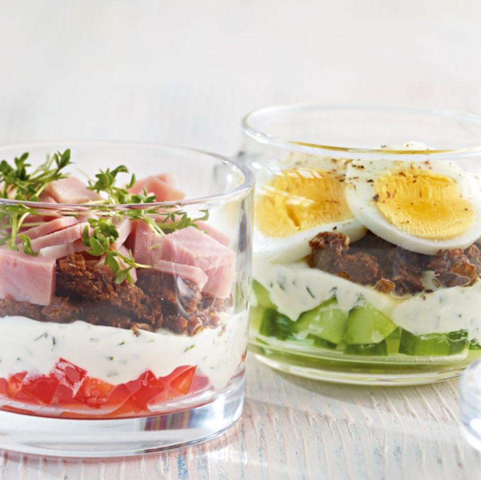 Ei Sandwich Im Glas Rezept Essen Und Trinken