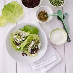Knuspriges Lammhack im Salatblatt