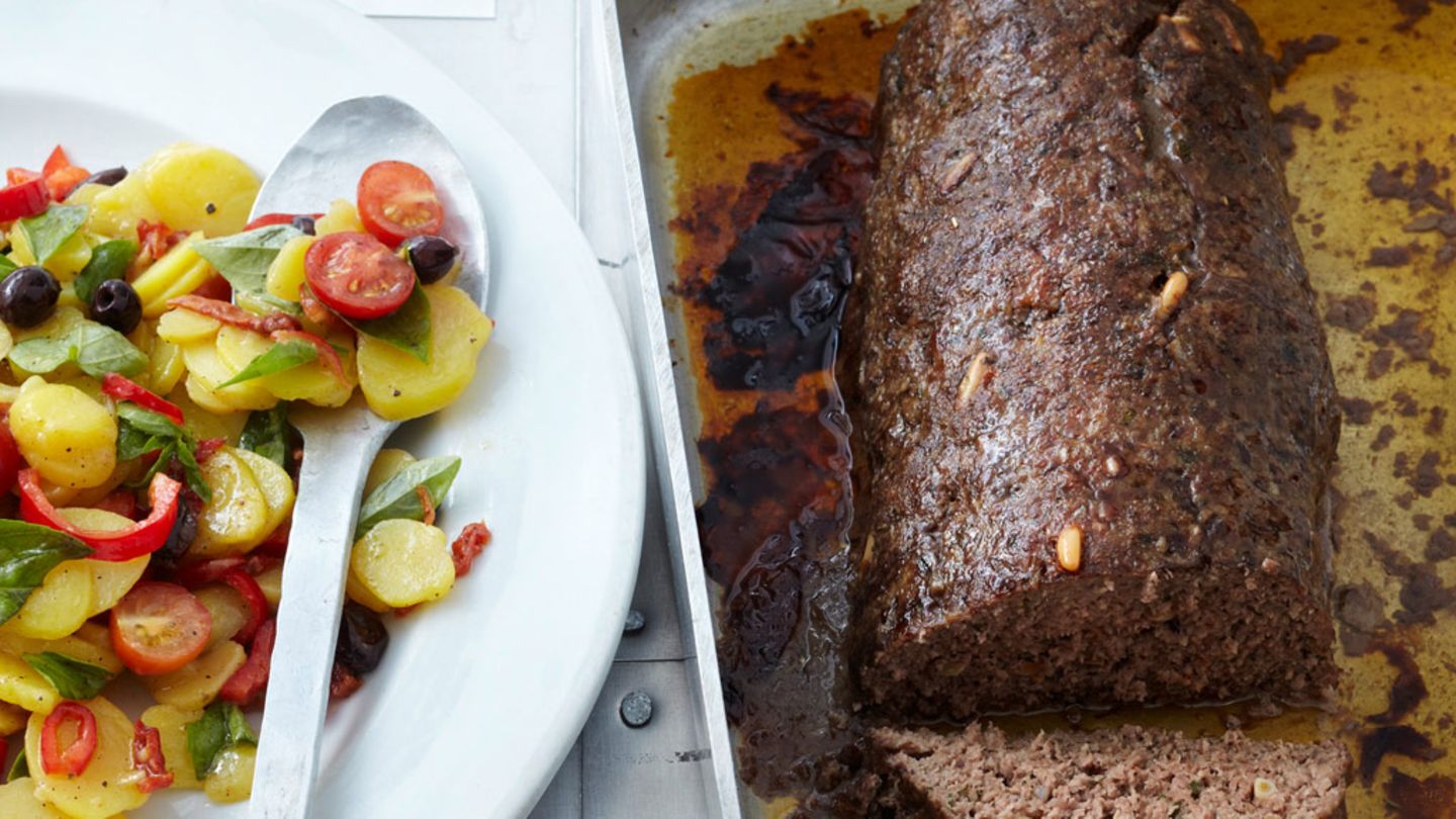 Hackbraten mit Kartoffelsalat Rezept