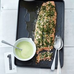 Lachs mit Spinat-Beurre-Vert