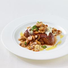 Steak mit Gorgonzola und Pilzen