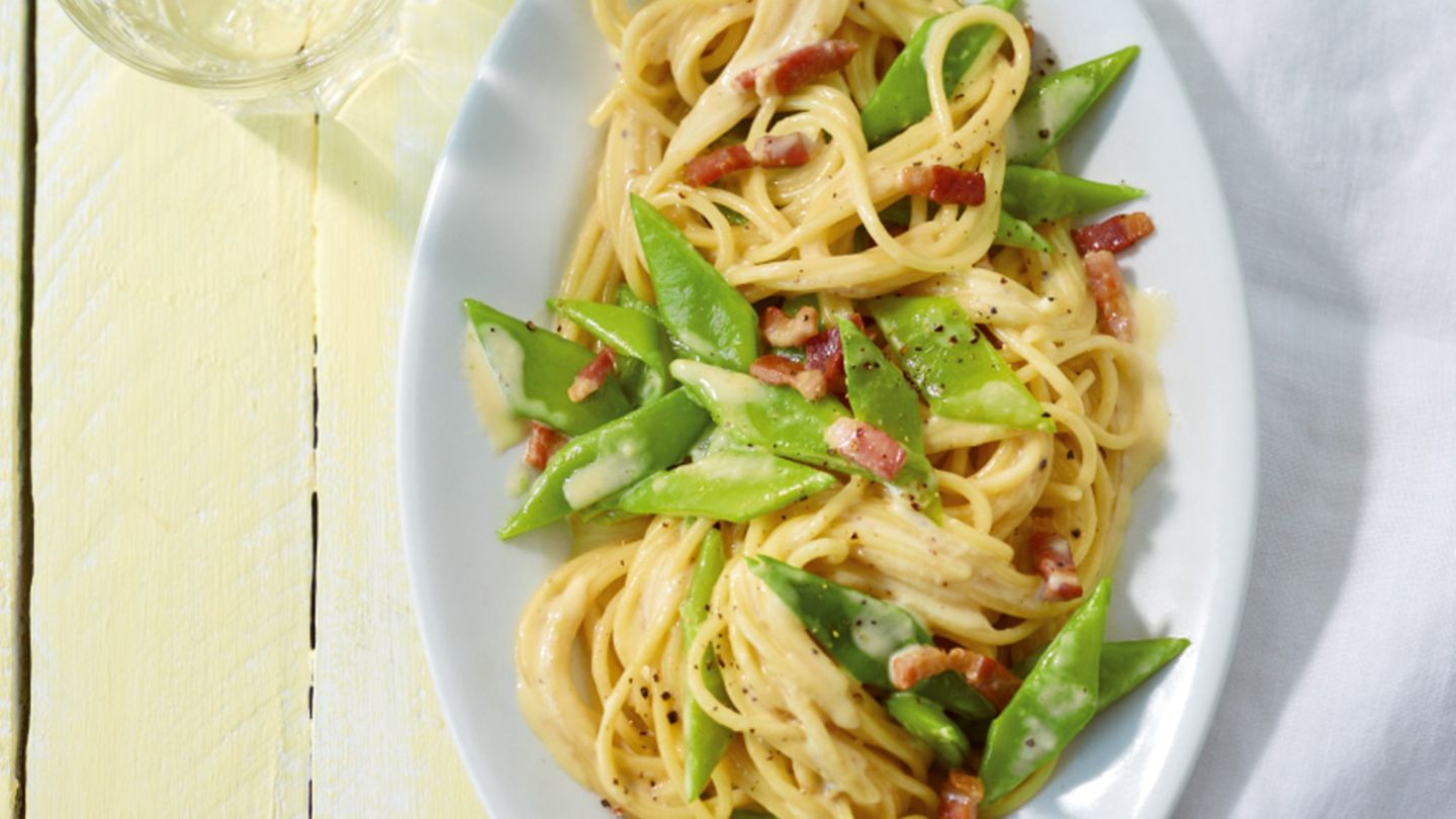 Bohnen-Carbonara Rezept