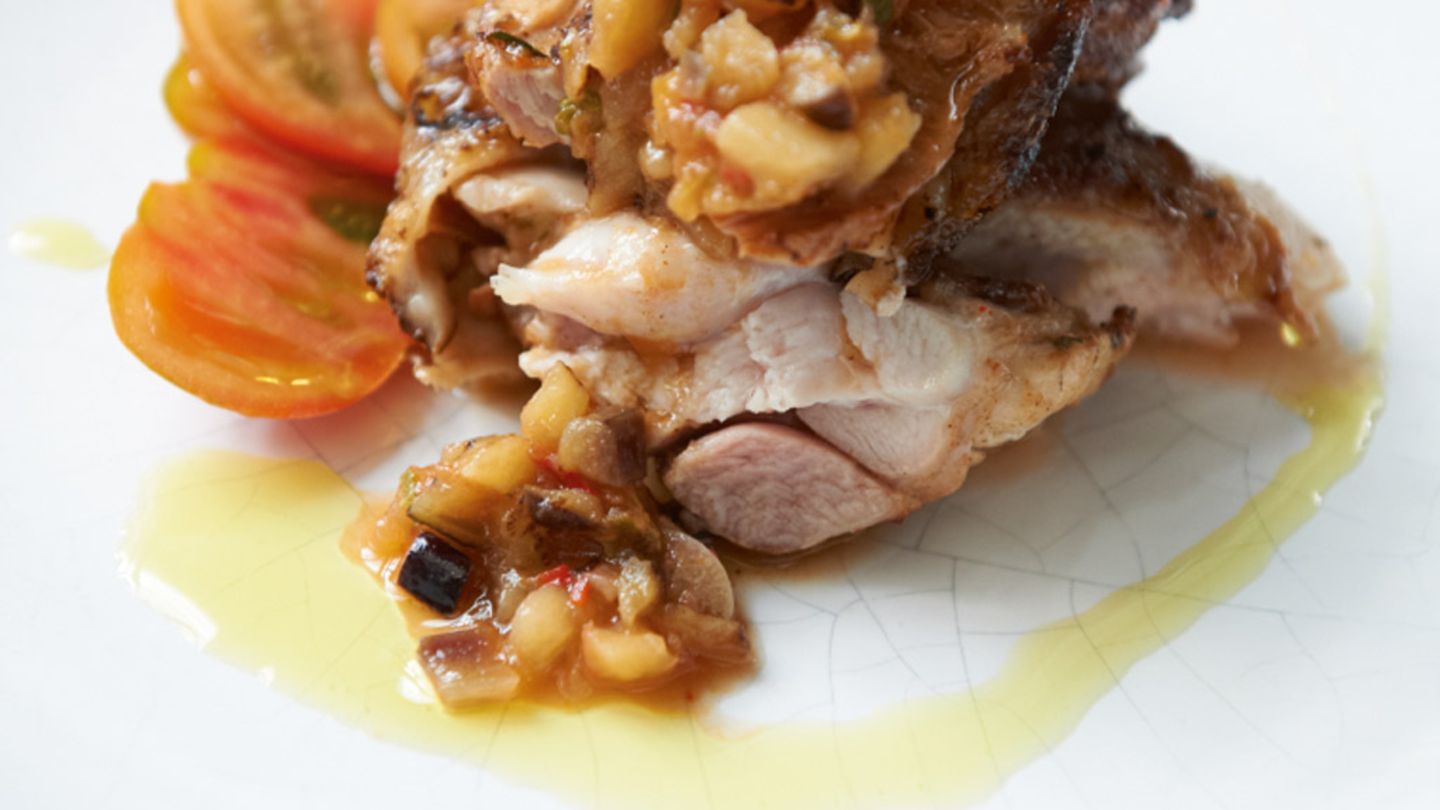 Zitronen-Hähnchenkeulen Rezept