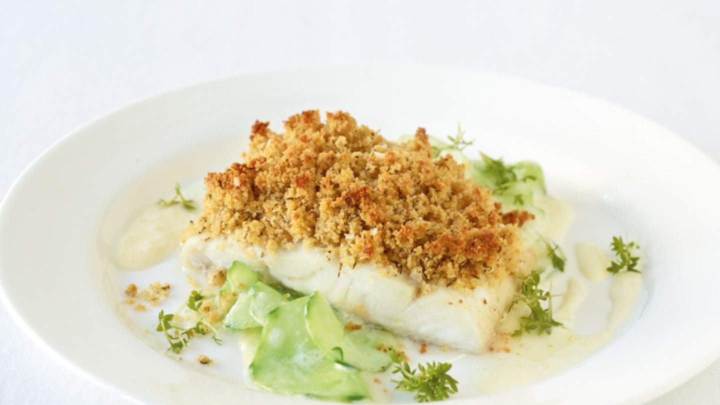 Seelachs mit Kräuterbröseln Rezept