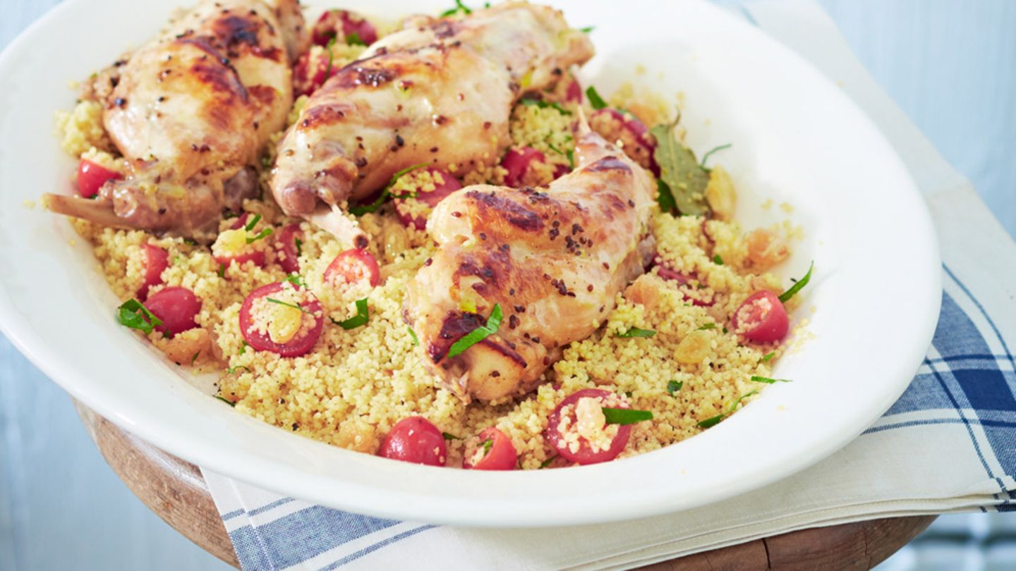 Marinierte Kaninchenkeulen mit Couscous-Salat Rezept