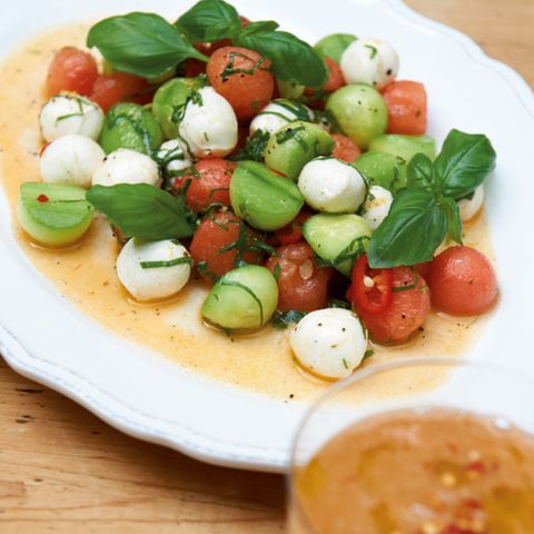 Zweierlei mit Gurken und Melonen