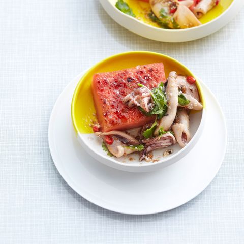 Karamellisierte Melone mit Calamaretti