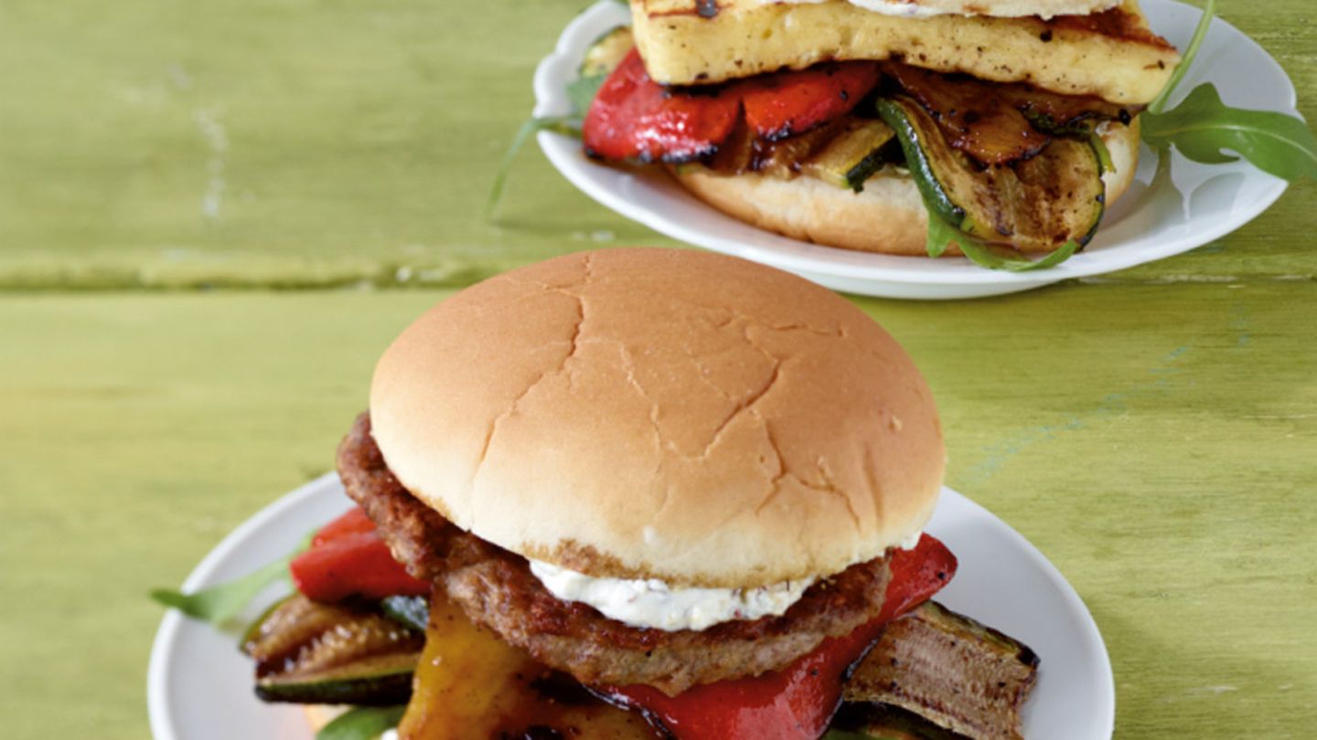 Grillgemüse­-Burger Rezept