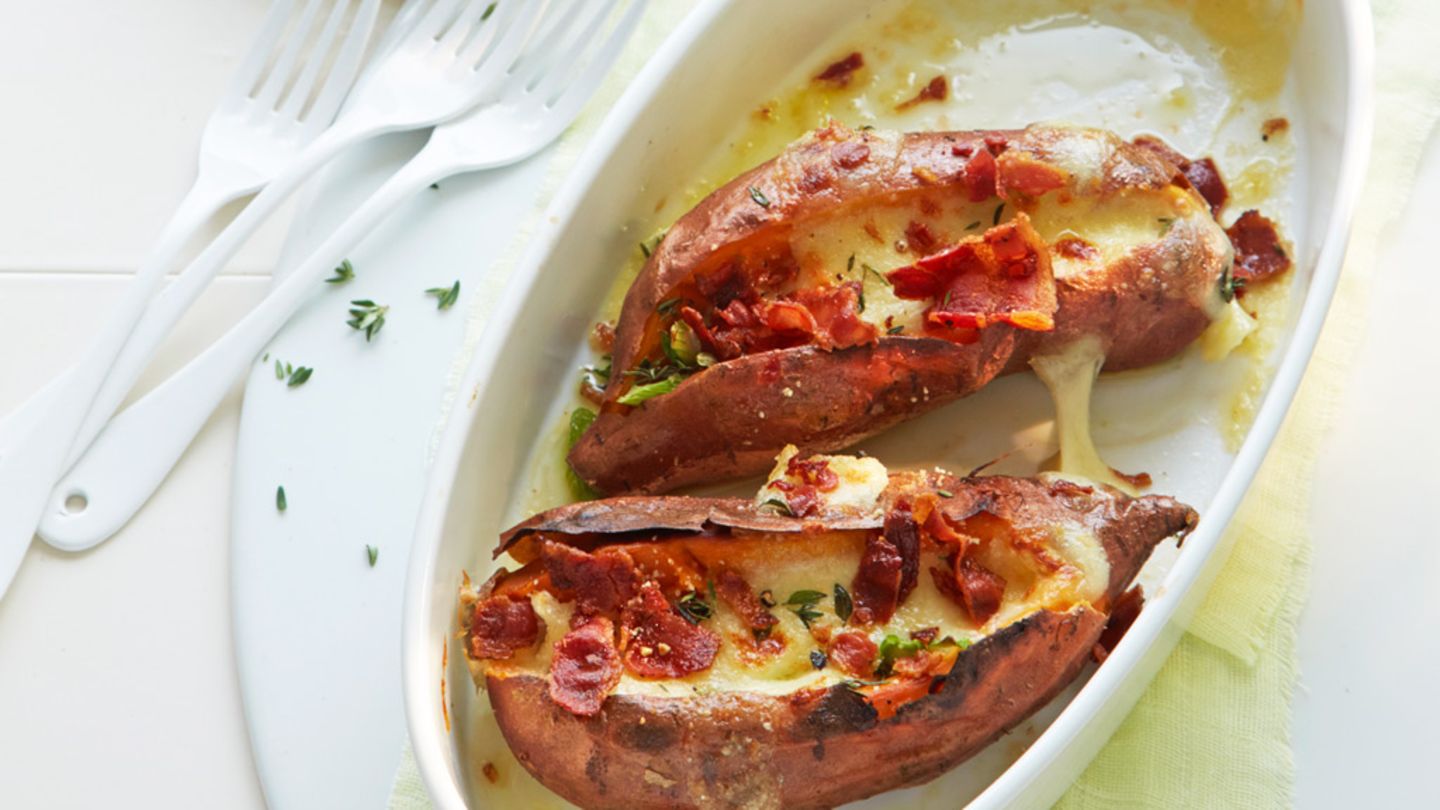 Süßkartoffeln mit Mozzarella Rezept