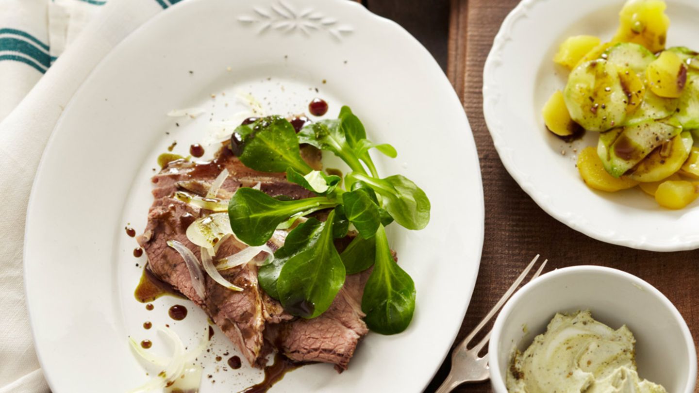 Rinderbrust-Salat mit Kürbiskernöl Rezept