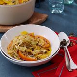 Eintopf mit Kürbis und Weißkohl